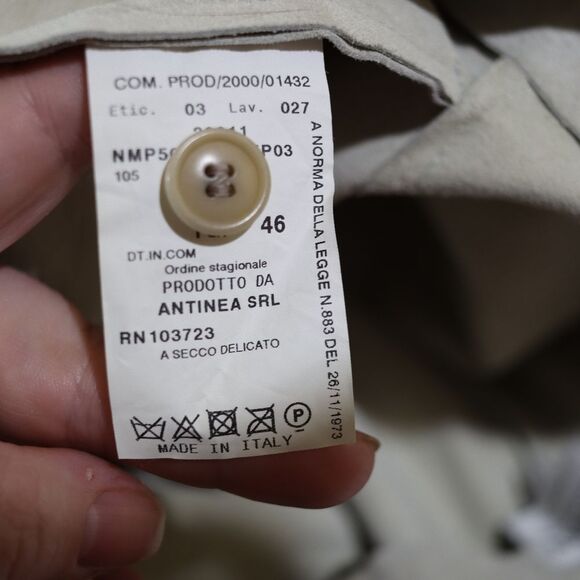 Armani Collezioni Vintage 90s Tan Calf Leather Pants – Designer Size 10 - Picture 15 of 16